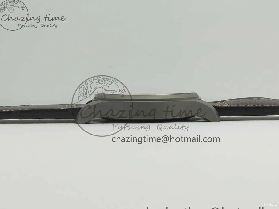 MIROTIME 0328 SmartChoice Mark XVIII IW327006 Titanium M+F 1:1 Best Edition Black Dial on Brown Leather Strap A 7145